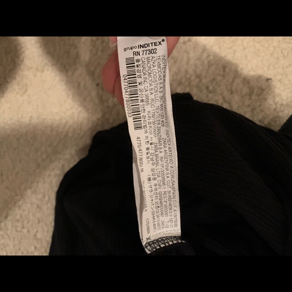 Zara long sleeve black dress M - Picture 6 of 7